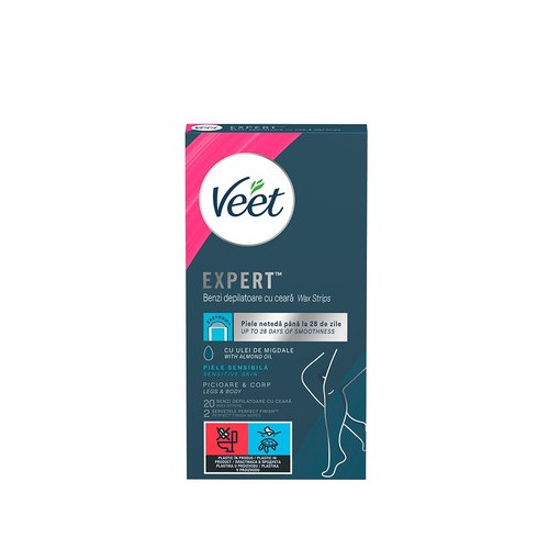 Veet Expert Депилиращи ленти за тяло и крака за чувствителна кожа x20 броя