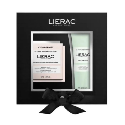 Lierac Hydragenist Рехидратиращ озаряващ гел-крем 50 мл + Lierac Cleanser Ексфолираща маска за лице 75 мл 