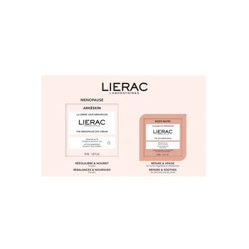 Lierac Arkeskin Дневен крем за жени в менопауза х50 мл + Body Nutri SOS Възстановяващ балсам за суха и деликатна кожа х30 мл