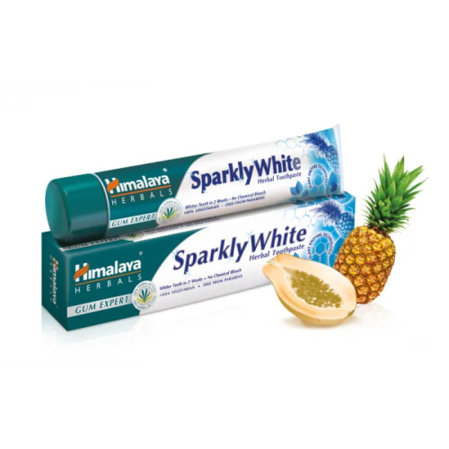 Himalaya Sparkly White Избелваща паста за зъби без флуорид 75 мл