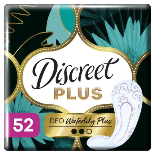 Discreet Deo Waterlily Plus Ежедневни дамски превръзки водна лилия х 52 бр