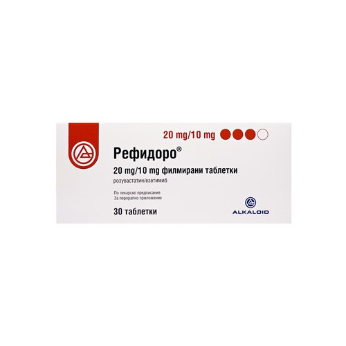 Рефидоро 20 мг/10 мг х30 таблетки Alkaloid