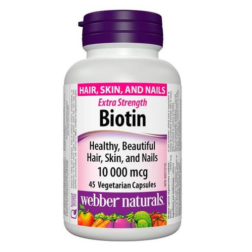 Биотин екстра 10000мкг капс. x 45 WEBBER NATURALS