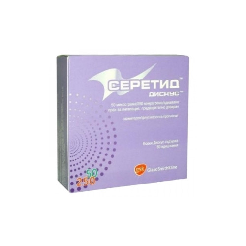 СЕРЕТИД ДИСКУС 50 мкг / 100 мкг 60 дози