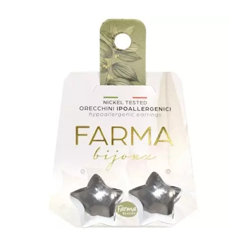 FARMA BIJOUX Обеци заоблени звезди 20 mm G007