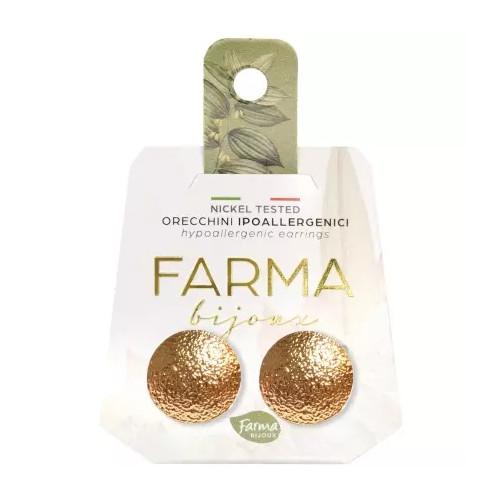 FARMA BIJOUX Обеци сатенирано копче 15 mm OLG08