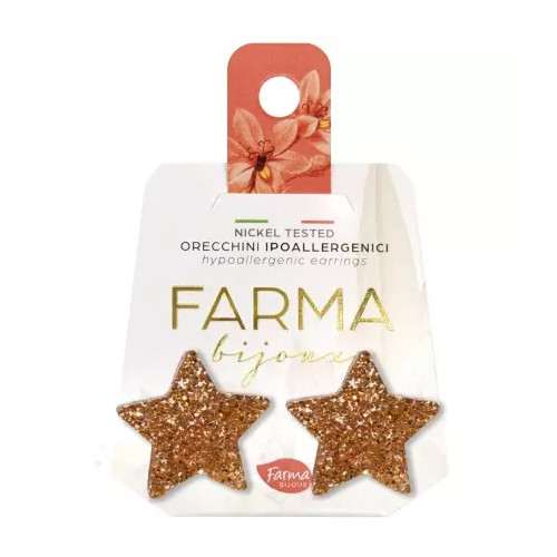 FARMA BIJOUX Обеци блестящи звезди 18 mm I121