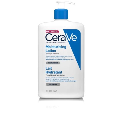 CeraVe Хидратиращ лосион за лице и тяло за суха към много суха кожа 1000 мл