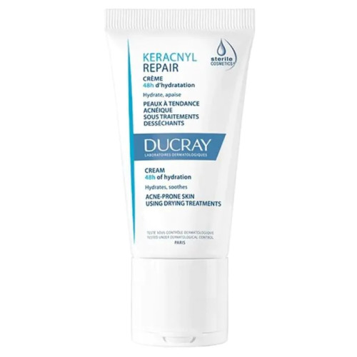 Ducray Keracnyl Слънцезащитен флуид срещу несъвършенства SPF50+ 50 мл 