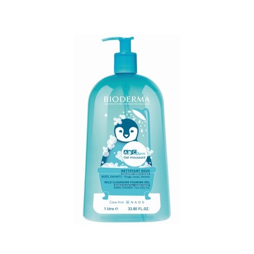 Bioderma ABCDerm Почистващ измиващ гел без сапун за бебета и деца х1 л
