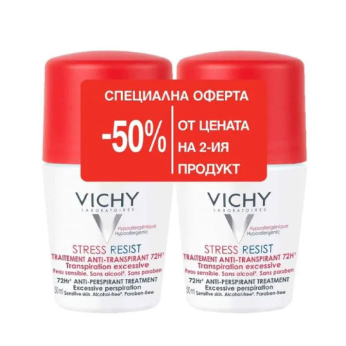  Vichy ПРОМО Рол-он дезодорант против изпотяване 72ч. 2 х50 ml