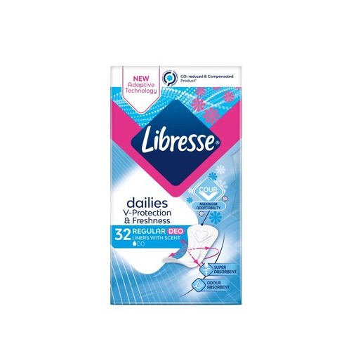 Libresse Regular Deo Дамски превръзки ежедневни с аромат x32 броя
