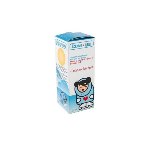 Eskimo Kids Естествено рибено масло за деца Омега 3-6-9 + витамини D и Е х 105 мл Cardinova