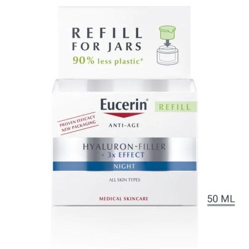 Eucerin Hyaluron-Filler Нощен крем за всеки тип кожа - пълнител 50 мл