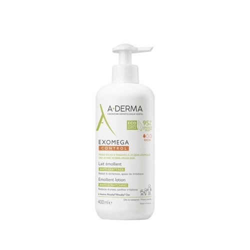 A-Derma Exomega Control Емолиентно мляко против разчесване x400 мл