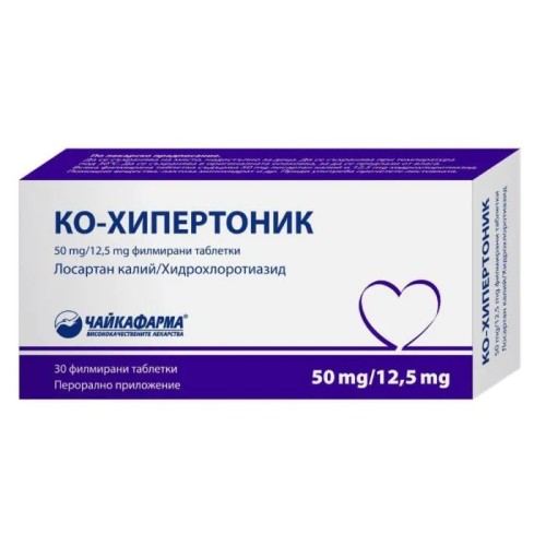 Ко-хипертоник таблетки 50/12,5 мг х 30