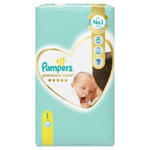 Пелени Pampers Premium Care new born 2-5 кг  х 52