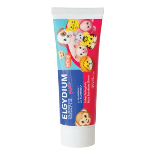 Elgydium Kids Emoji Детска паста за зъби с вкус на ягода 3-6 години х50 мл