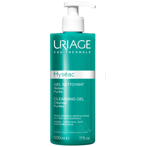 Uriage Hyseac Почистващ гел за лице и тяло за комбинирана до мазна кожа x500 мл