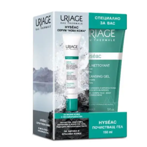 Комплект Uriage Hyseac 3-Regul+ Глобална грижа против несъвършенства за комбинирана и мазна кожа х40 мл + Почистващ гел х50 мл