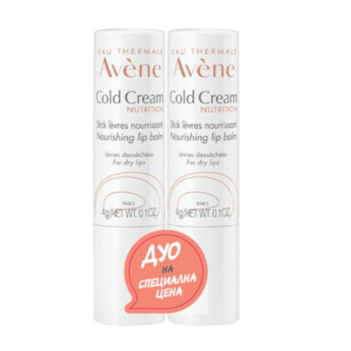 Avene Cold Cream Дуо Комплект Стик за устни 4 g x2 броя