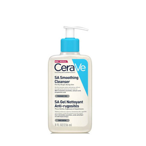 CeraVe SA Изглаждащ измиващ гел за лице и тяло за суха и груба кожа х236 мл