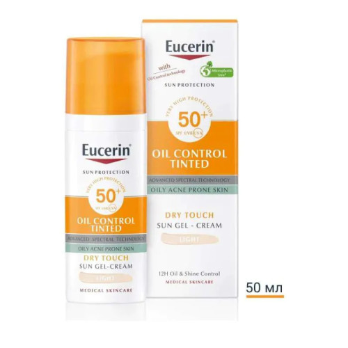 Eucerin Photoaging Control Оцветен слънцезащитен гел-крем SPF50+ светъл нюанс х50 мл