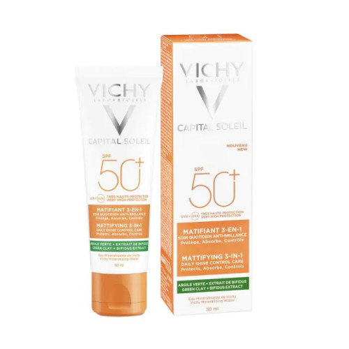 Vichy Capital Soleil SPF50 Противостареещ слънцезащитен крем 3-в-1 50 ml