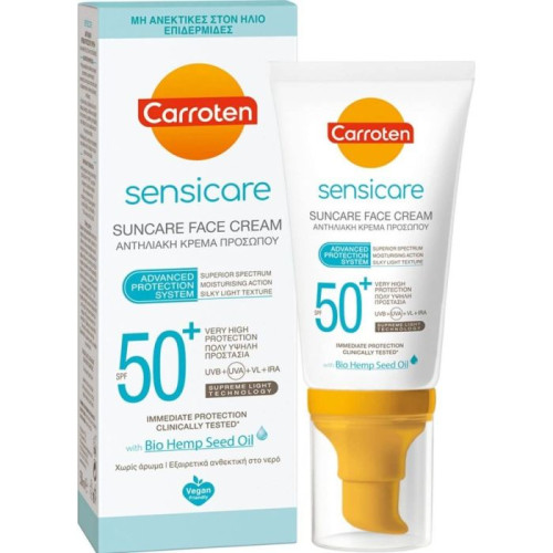 Carroten Sensicare Слънцезащитен крем за лице SPF50+ 50 мл