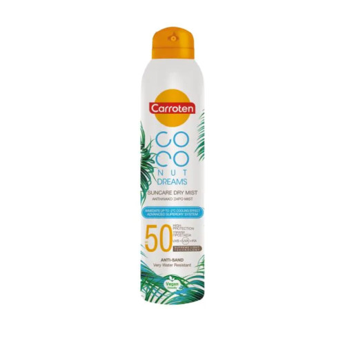 CARROTEN COCONUT DRY MIST SPF50 Слънцезащитен боди мист 200ml