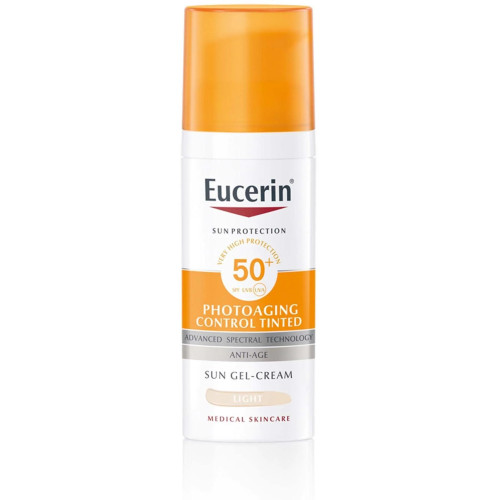 Eucerin Sun Oil Control Оцветен слънцезащитен гел-крем за лице SPF50+ x50 мл, Светъл нюанс