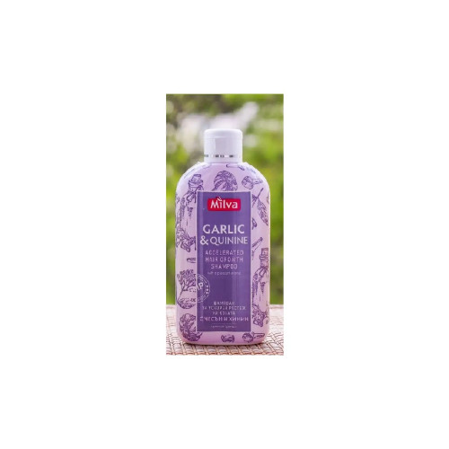 Milva Garlic & Quinine Шампоан за ускорен растеж на косата с чесън и хинин x200 мл