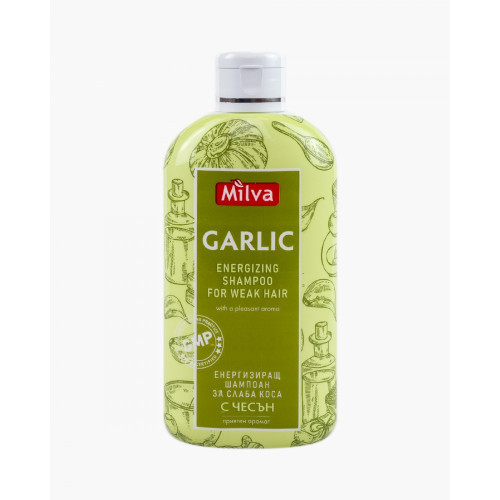 Milva Garlic Енергизиращ шампоан за слаба коса с чесън x200 мл